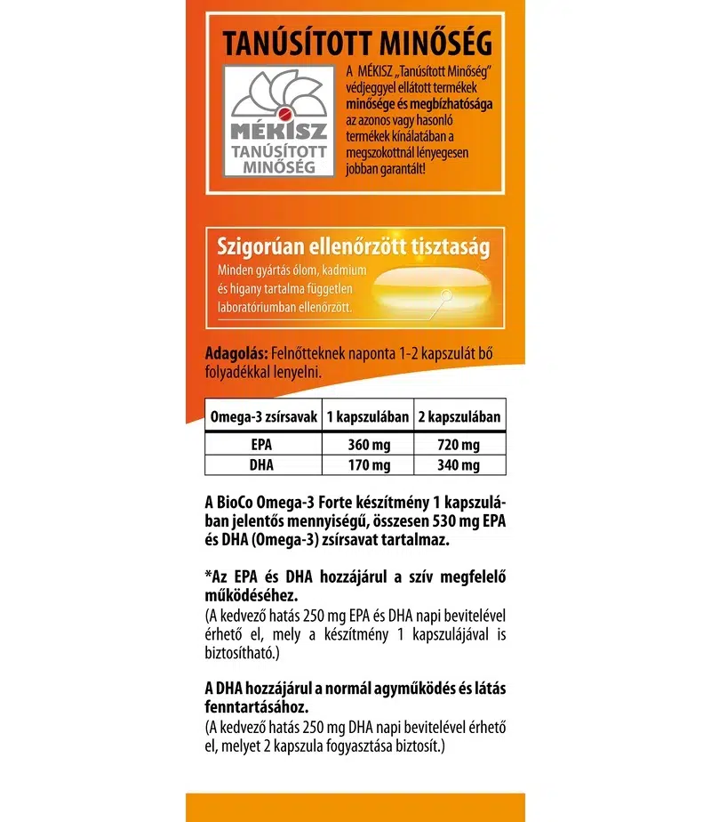 BioCo Omega-3 Forte kapszula - 100db - Image 2 BioCo Omega-3 Forte kapszula - 100db - Image 2