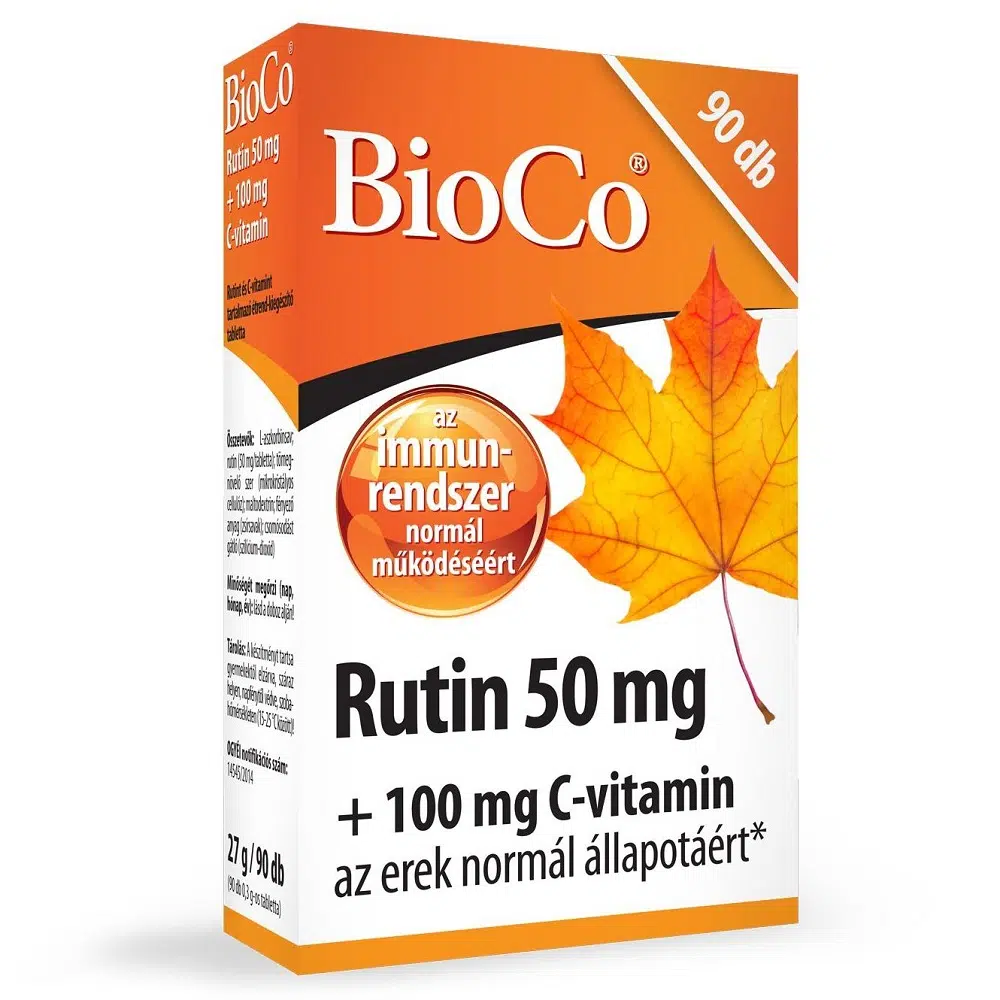 BioCo Rutin 50 mg + 100 mg C-vitamin tabletta - 90db BioCo Rutin 50 mg + 100 mg C-vitamin tabletta - 90db
