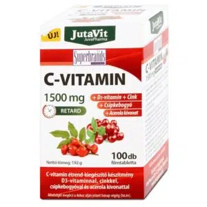 Jutavit C-vitamin 1500mg + D3 + Cink tabletta - 100db