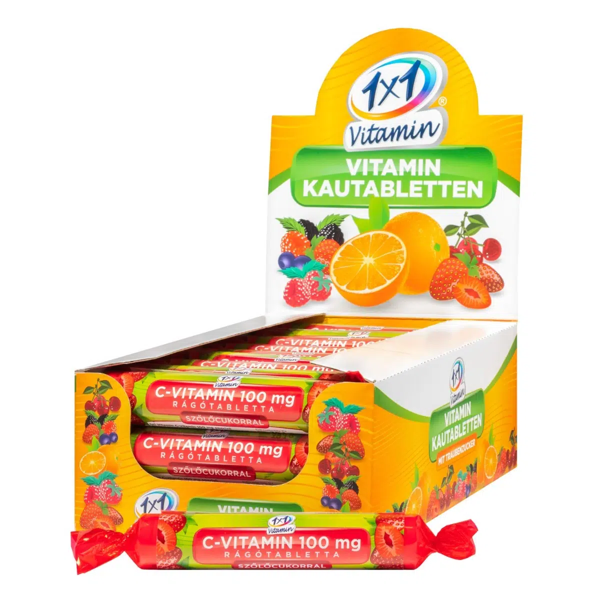 1x1 Vitamin C-vitamin epres szőlőcukor rágótabletta - 17db 1x1 Vitamin C-vitamin epres szőlőcukor rágótabletta - 17db
