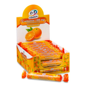 1x1 Vitamin C-vitamin narancsos szőlőcukor rágótabletta - 17db