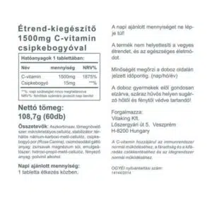 Vitaking C-vitamin 1500mg tabletta - 60 db - Image 2