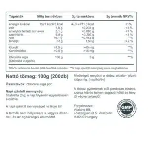 Vitaking Chlorella alga tabletta - 200db - Image 2 Vitaking Chlorella alga tabletta - 200db - Image 2