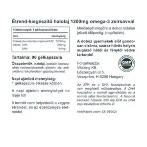 Vitaking Omega-3 1200mg halolaj kapszula - 90db - Image 2
