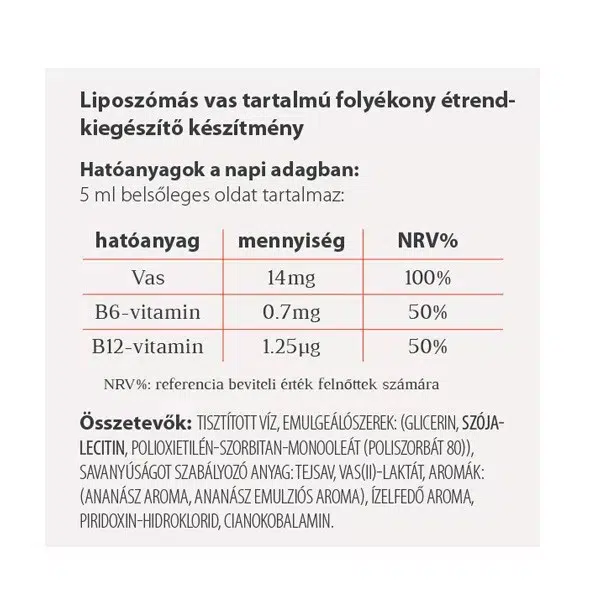 Vitaking VitaFer-L liposzómás vas készítmény - 120ml - Image 2 Vitaking VitaFer-L liposzómás vas készítmény - 120ml - Image 2