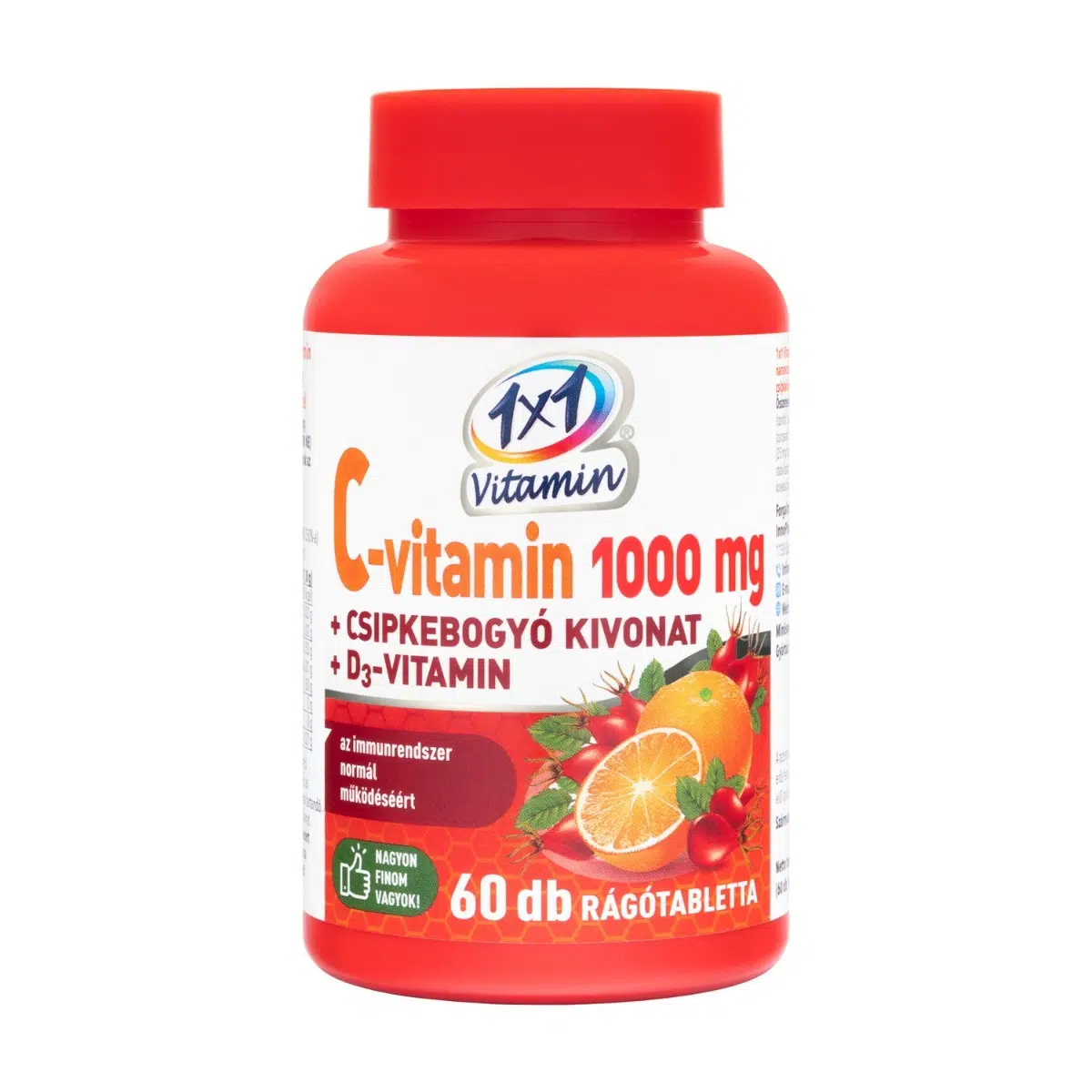 1×1 Vitamin C-vitamin 1000mg D3-vitamin + csipkebogyó rágótabletta – 60db 1×1 Vitamin C-vitamin 1000mg D3-vitamin + csipkebogyó rágótabletta – 60db