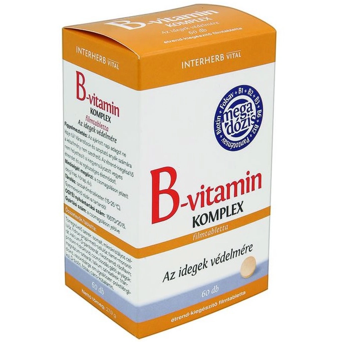 Interherb B-vitamin komplex tabletta - 60db Interherb B-vitamin komplex tabletta - 60db
