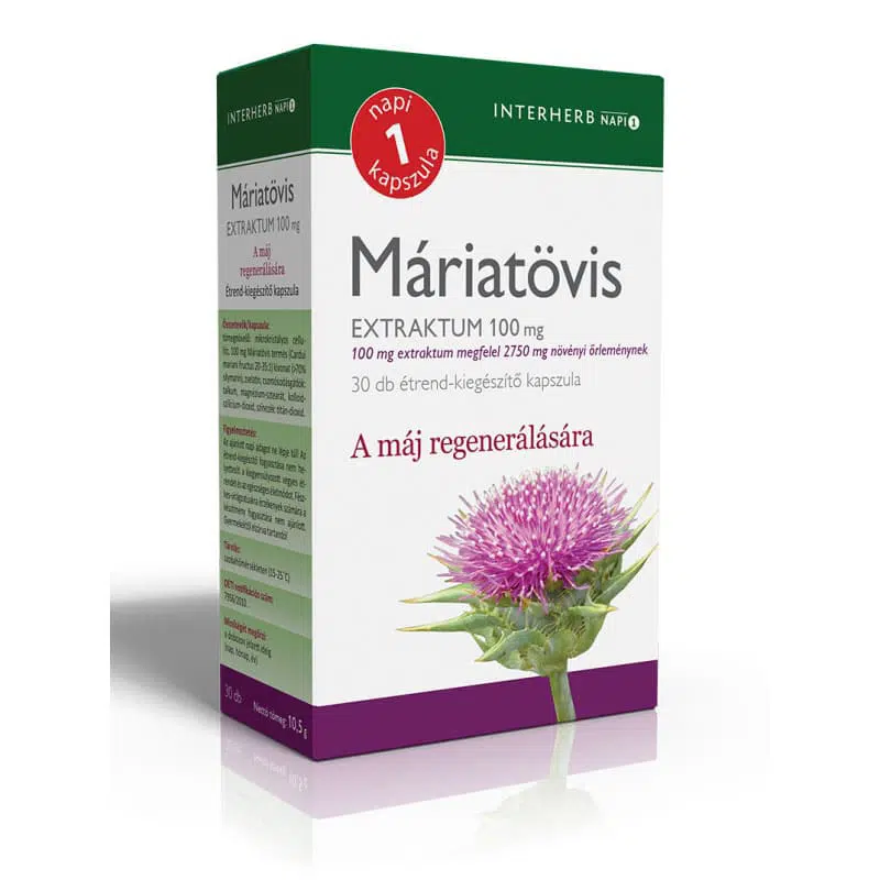 Interherb Napi 1 máriatövis extraktum - 30db Interherb Napi 1 máriatövis extraktum - 30db