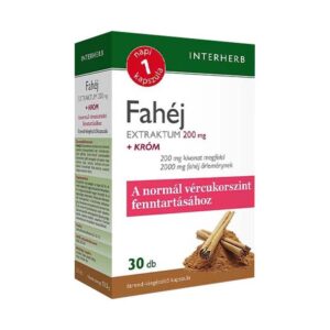 Interherb Napi 1 fahéj extraktum 200mg + króm kapszula - 30db