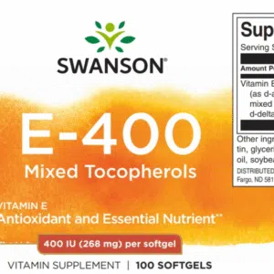 Swanson Ex-400NE E-vitamin lágyzselatin kapszula - 100db - Image 2 Swanson Ex-400NE E-vitamin lágyzselatin kapszula - 100db - Image 2