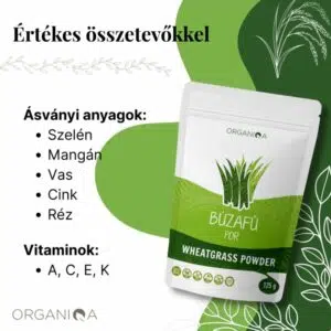 Organiqa Bio Búzafű por - 125g - Image 2 Organiqa Bio Búzafű por - 125g - Image 2