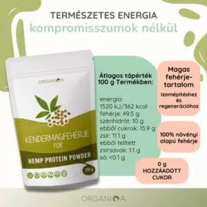 Organiqa Bio Kendermag fehérje por - 250g - Image 4 Organiqa Bio Kendermag fehérje por - 250g - Image 4