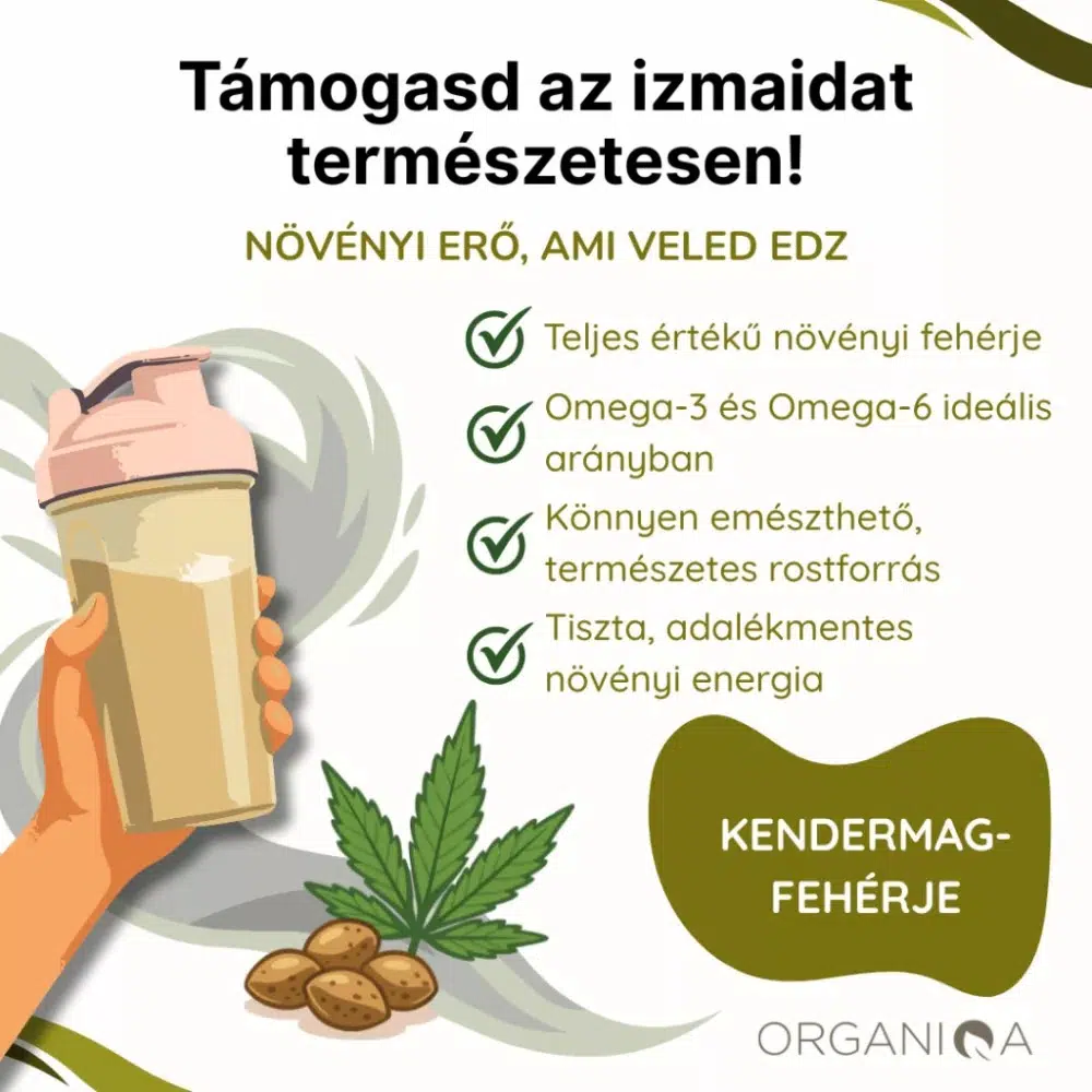 Organiqa Bio Kendermag fehérje por - 250g - Image 3 Organiqa Bio Kendermag fehérje por - 250g - Image 3