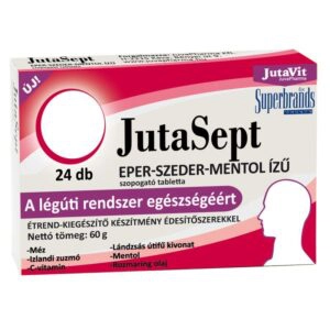Jutavit Jutasept eper-szeder-mentol ízű szopogató tabletta - 24db