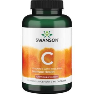 Swanson 1000mg C-vitamint és csipkebogyót tartalmazó kapszula - 90db
