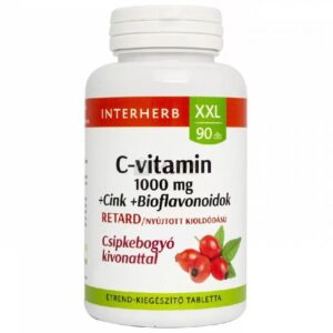 Interherb XXL C-vitamin 1000mg + cink + bioflavonoidok tabletta - 90db