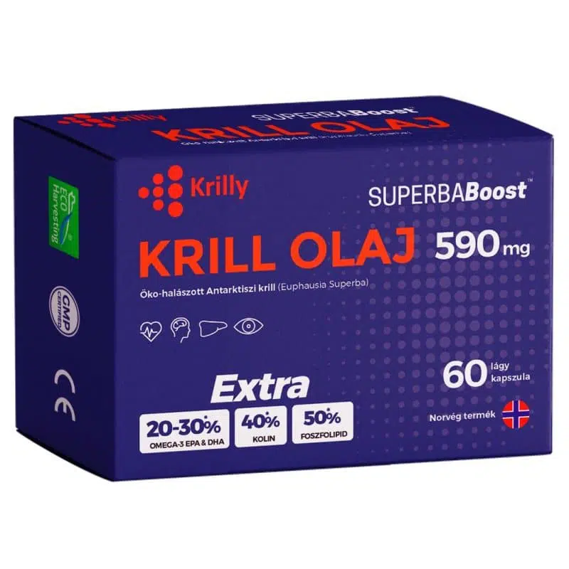 Krilly Krill olaj 590mg lágyzselatin kapszula – 60db Krilly Krill olaj 590mg lágyzselatin kapszula – 60db