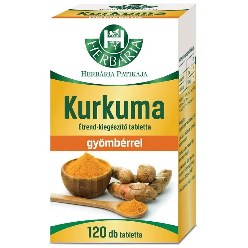 Herbária kurkuma tabletta - 120db Herbária kurkuma tabletta - 120db