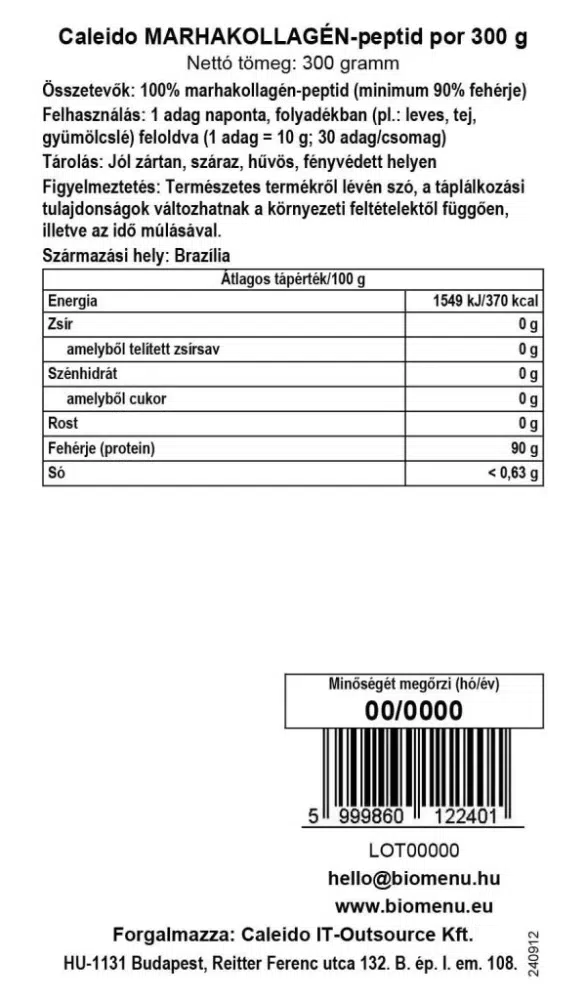 Caleido Marhakollagén-peptid por – 300g - Image 2 Caleido Marhakollagén-peptid por – 300g - Image 2
