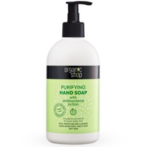 Organic Shop antibakteriális folyékony szappan eukaliptusz illóolaj és bio borsmentával - 500ml