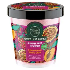 Organic Shop Tisztító testpeeling Nyári gyümölcsös jégkrém - 450ml