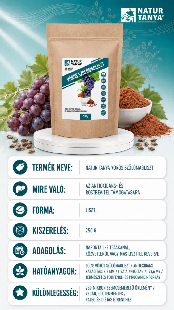 Natur Tanya Vörös Szőlőmagliszt - 250g