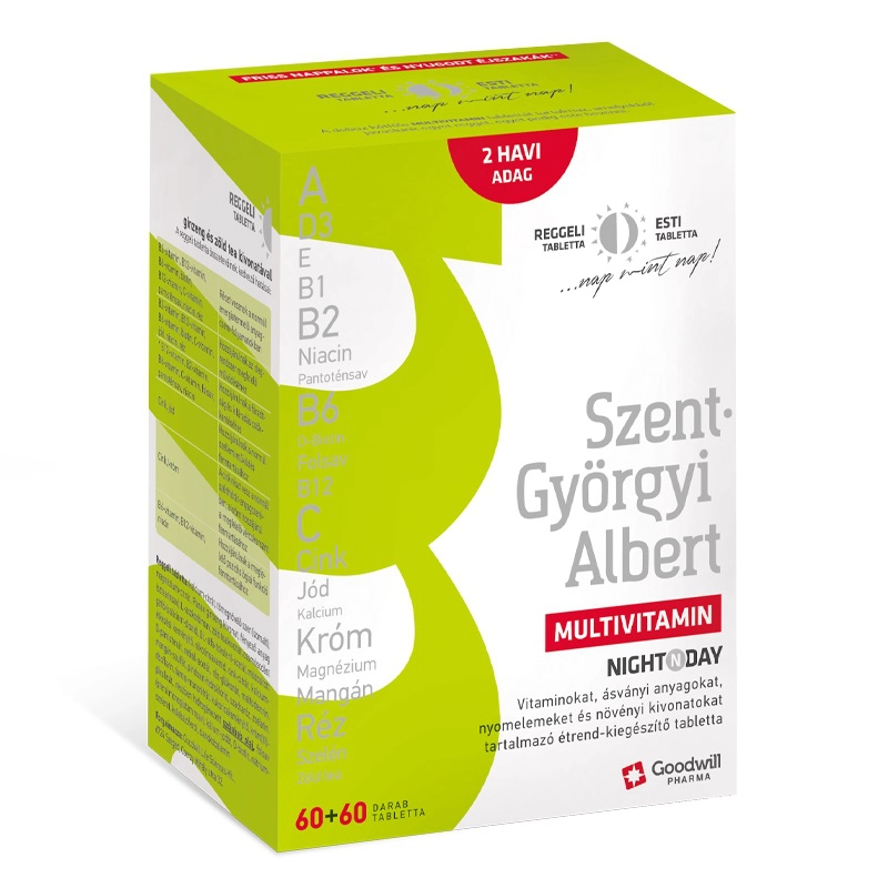 Goodwill Szent-Györgyi Albert Multivitamin tabletta - 60+60db Goodwill Szent-Györgyi Albert Multivitamin tabletta - 60+60db