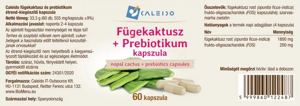 Caleido Fügekaktusz + Prebiotikum kapszula - 60db - Image 2 Caleido Fügekaktusz + Prebiotikum kapszula - 60db - Image 2