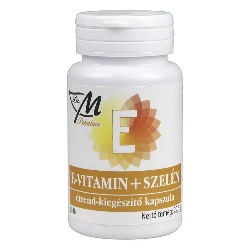 Dr. M Prémium E-vitamin+szelén kapszula - 60db Dr. M Prémium E-vitamin+szelén kapszula - 60db