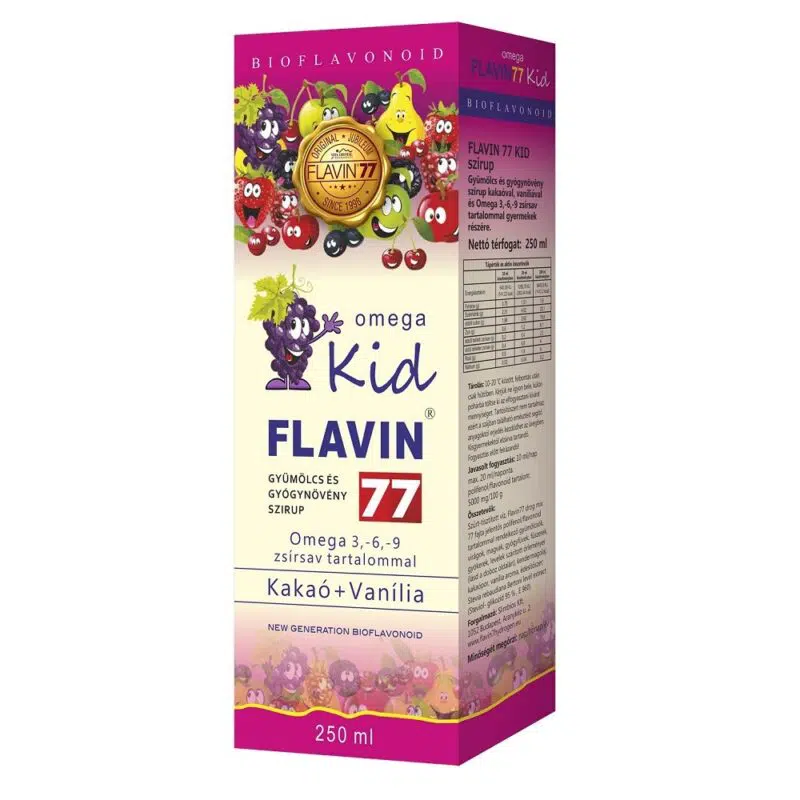 Flavin77 Omega Kid pink szirup - 250ml Flavin77 Omega Kid pink szirup - 250ml
