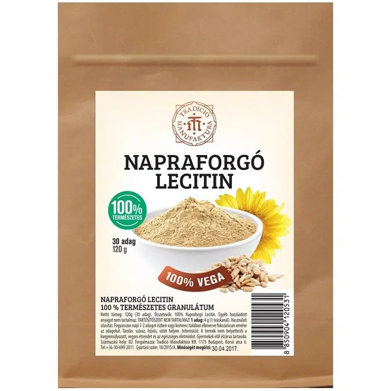 T.M. Tradíció Manufaktúra Napraforgó lecitin granulátum - 120g T.M. Tradíció Manufaktúra Napraforgó lecitin granulátum - 120g