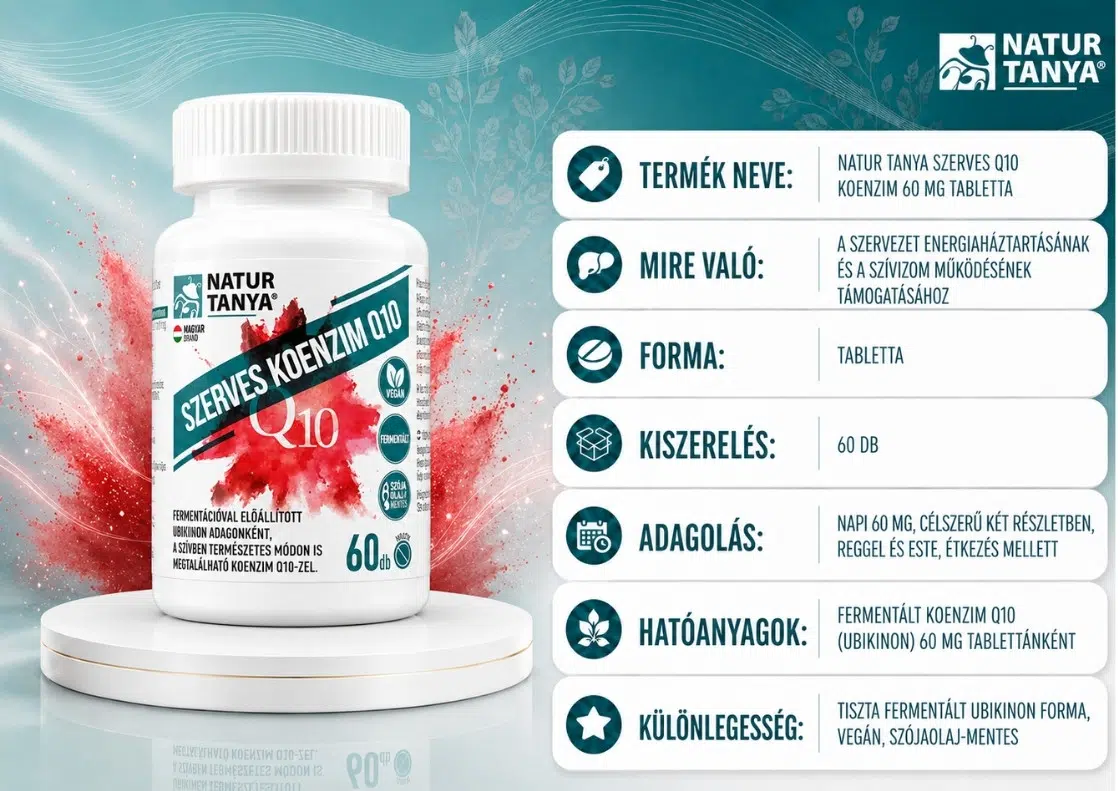 Natur Tanya Szerves Q10 koenzim 60mg tabletta