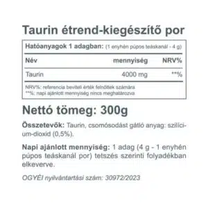 Vitaking Taurin natúr italpor - 300g - Image 2 Vitaking Taurin natúr italpor - 300g - Image 2