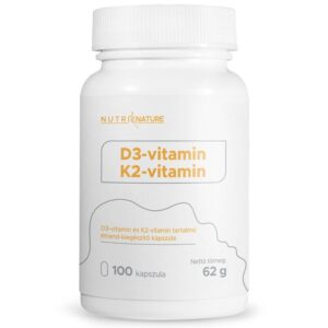 Nutri Nature D3-vitamin + K2-vitamin kapszula - 100db