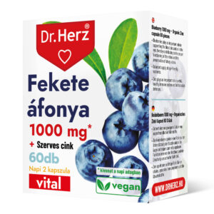 Dr. Herz Fekete Áfonya 500 mg + Szerves Cink kapszula - 60db