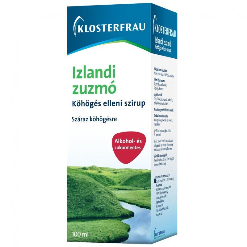 Klosterfrau Izlandi zuzmó köhögés elleni szirup felnőtteknek - 100ml Klosterfrau Izlandi zuzmó köhögés elleni szirup felnőtteknek - 100ml