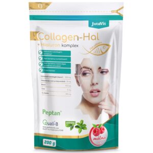 JutaVit Collagen-Hal+Hialuron komplex málna ízű halkollagén italpor - 200g