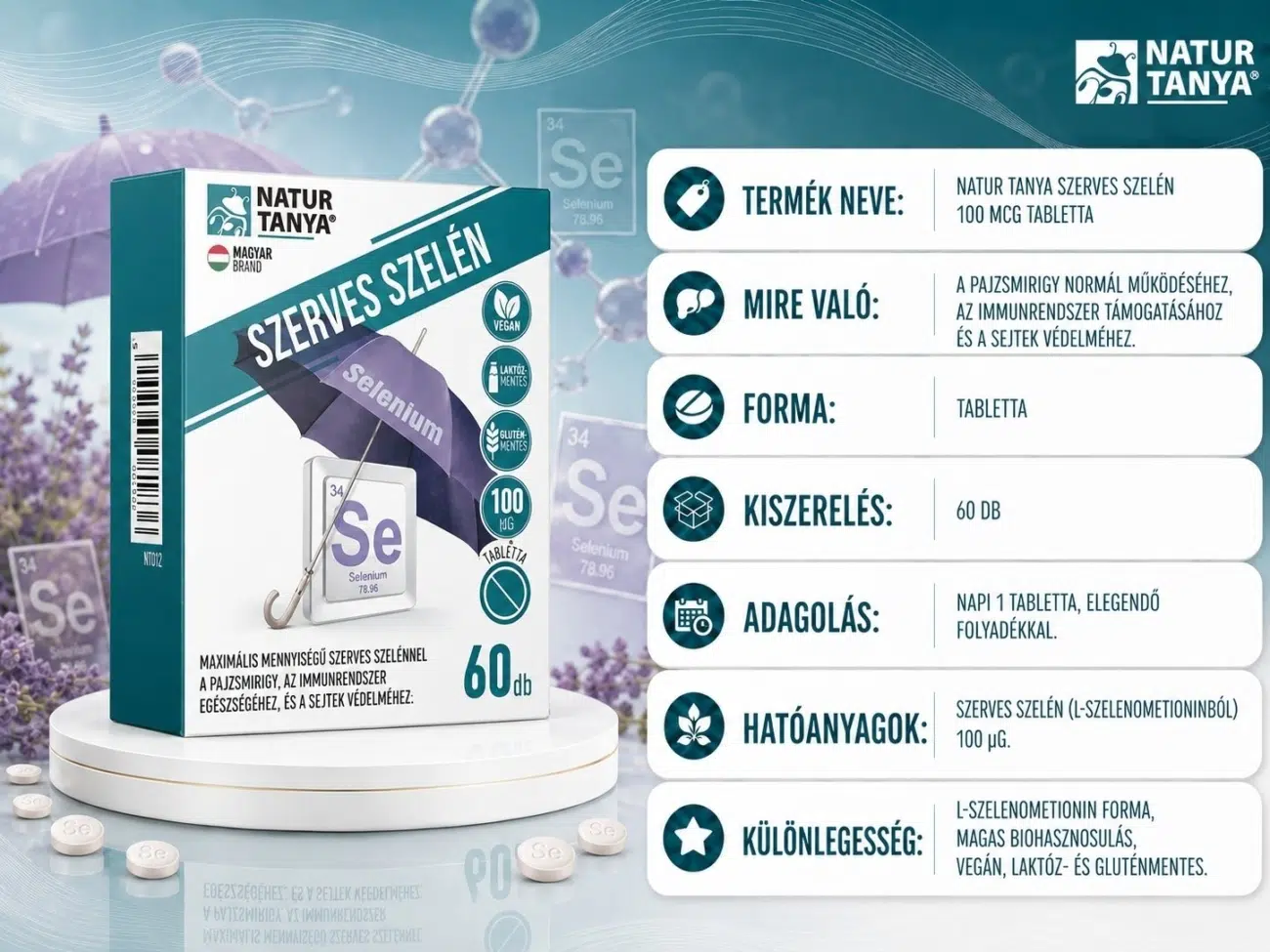 Szerves Szelén tabletta