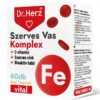 Dr. Herz Szerves Vas komplex+C-vitamin+Szerves Cink+Folát kapszula - 60db