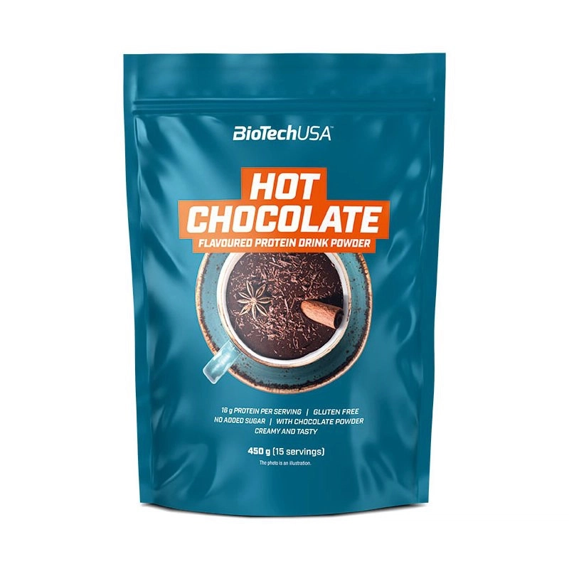 BioTech USA Hot chocolate, fehérje tartalmú forrócsoki italpor - 450g BioTech USA Hot chocolate, fehérje tartalmú forrócsoki italpor - 450g