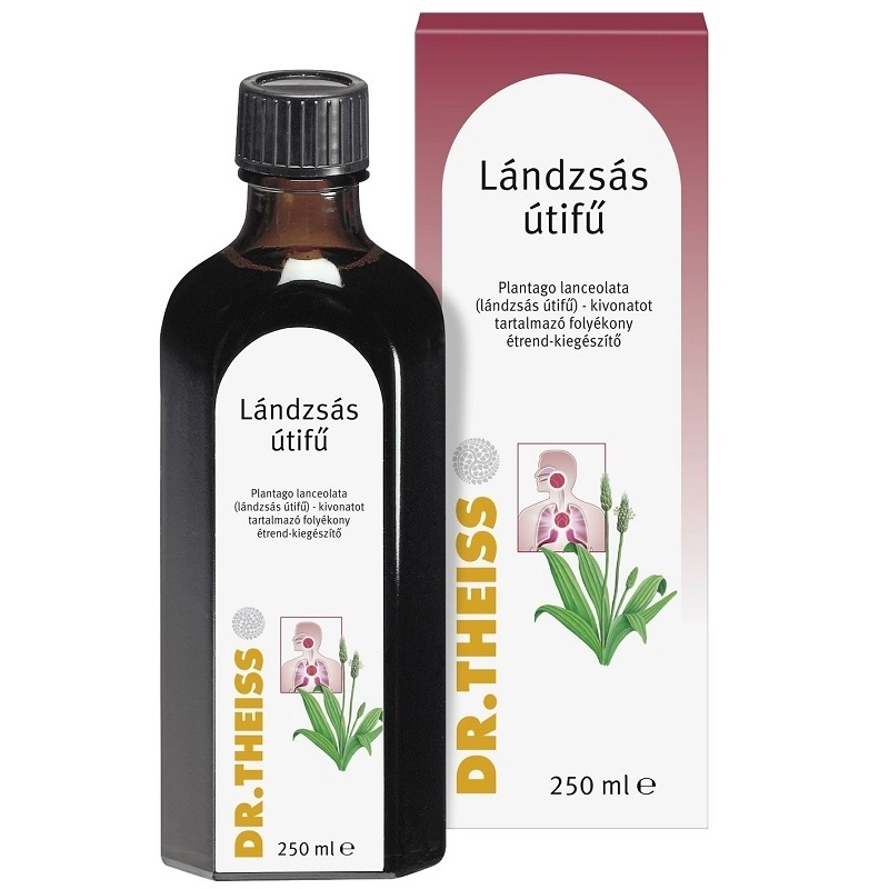 Dr. Theiss Lándzsás útifű Plantago lanceolata folyékony étrend-kiegészítő - 250ml Dr. Theiss Lándzsás útifű Plantago lanceolata folyékony étrend-kiegészítő - 250ml