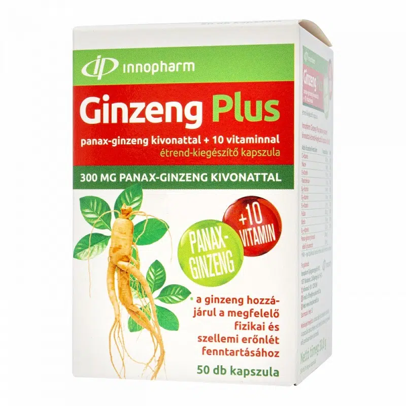 InnoPharm Ginzeng - Ginseng Plus kapszula - 50db InnoPharm Ginzeng - Ginseng Plus kapszula - 50db
