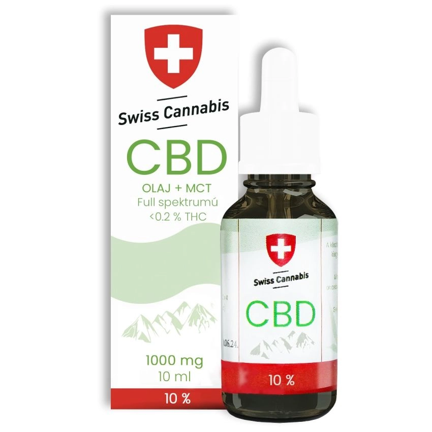 Swiss Cannabis 1000mg 10% FULL Spektrum CBD olaj - 10ml Swiss Cannabis 1000mg 10% FULL Spektrum CBD olaj - 10ml