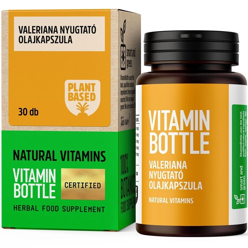 Vitamin Bottle Valeriana nyugtató olajkapszula - 30db Vitamin Bottle Valeriana nyugtató olajkapszula - 30db