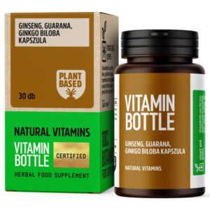 Vitamin Bottle Ginseng, Guarana, Ginkgo kapszula - 30db