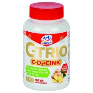 1x1 Vitamin C-TRIO C+D3+Cink gyömbéres rágótabletta - 90db