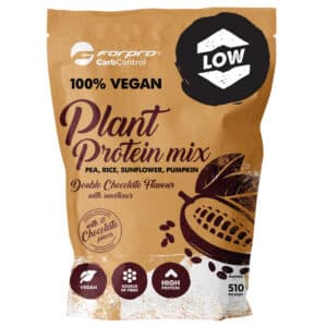 Forpro Low Carb 100% Vegan Plant Protein Mix dupla csoki - 510g