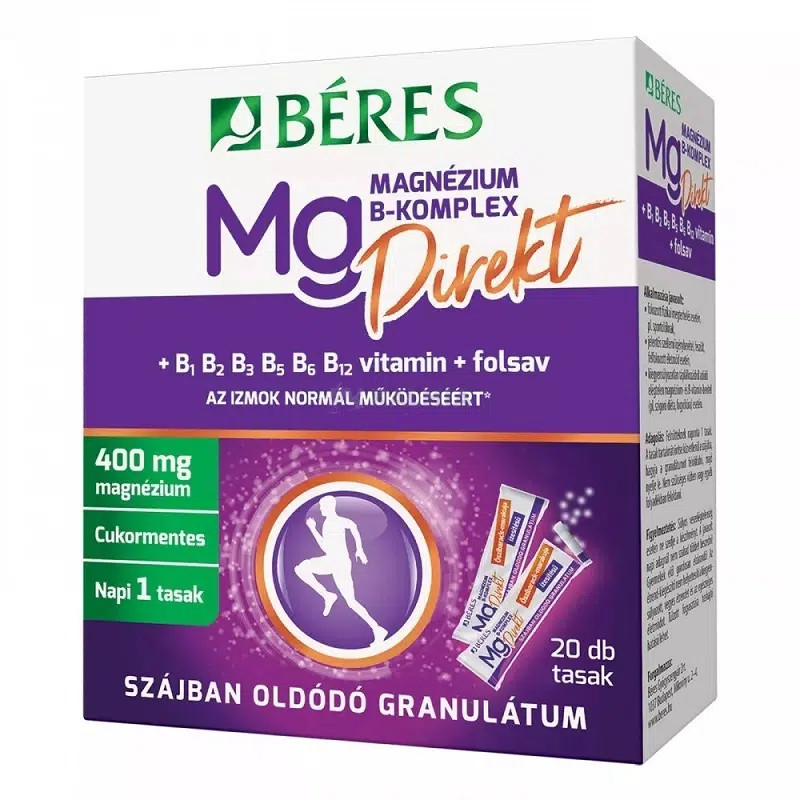 Béres Magnézium B-Komplex Direkt 400mg granulátum - 20 tasak Béres Magnézium B-Komplex Direkt 400mg granulátum - 20 tasak