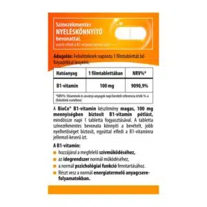 BioCo B1-vitamin 100mg filmtabletta - 80db - Image 2 BioCo B1-vitamin 100mg filmtabletta - 80db - Image 2