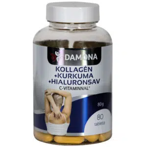 Damona Kollagén + Kurkuma + Hialuronsav + C-vitamin tabletta - 80db